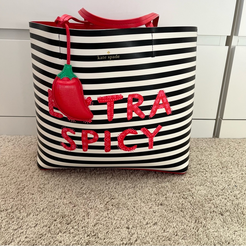 KATE SPADE EXTRA SPICY Little Len Chili Tote Bag